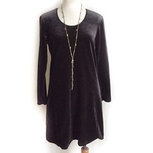 Vintage 90's Black/Midnight Blue Velour Dress